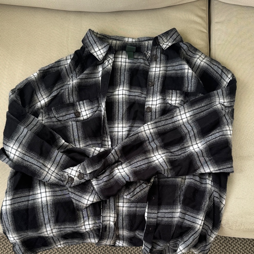 Wild Fable Monochrome Plaid Shirt